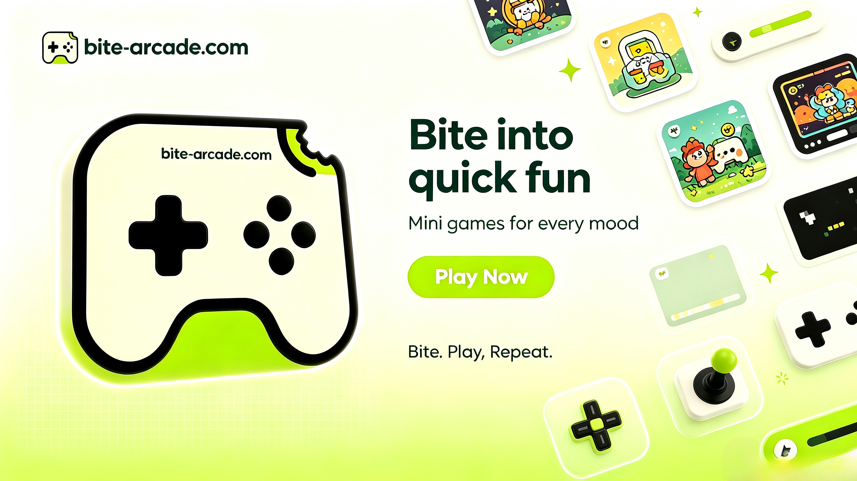 BiteArcade - Bite into quick fun. Mini games for every mood.